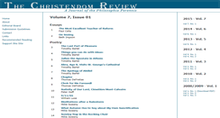 Desktop Screenshot of christendomreview.com
